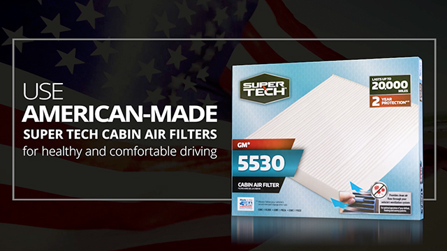 Supertech Cabin Air Filter 5535, Replacement Air/Dust Filter for Buick, Cadillac, Chevrolet, GMC