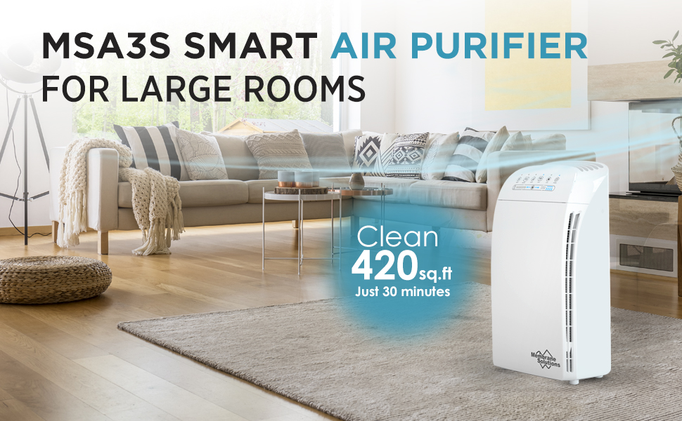 MSA3 Air Purifier for Allergy and Asthma True HEPA Filter for 1590 sq ft  Large Room