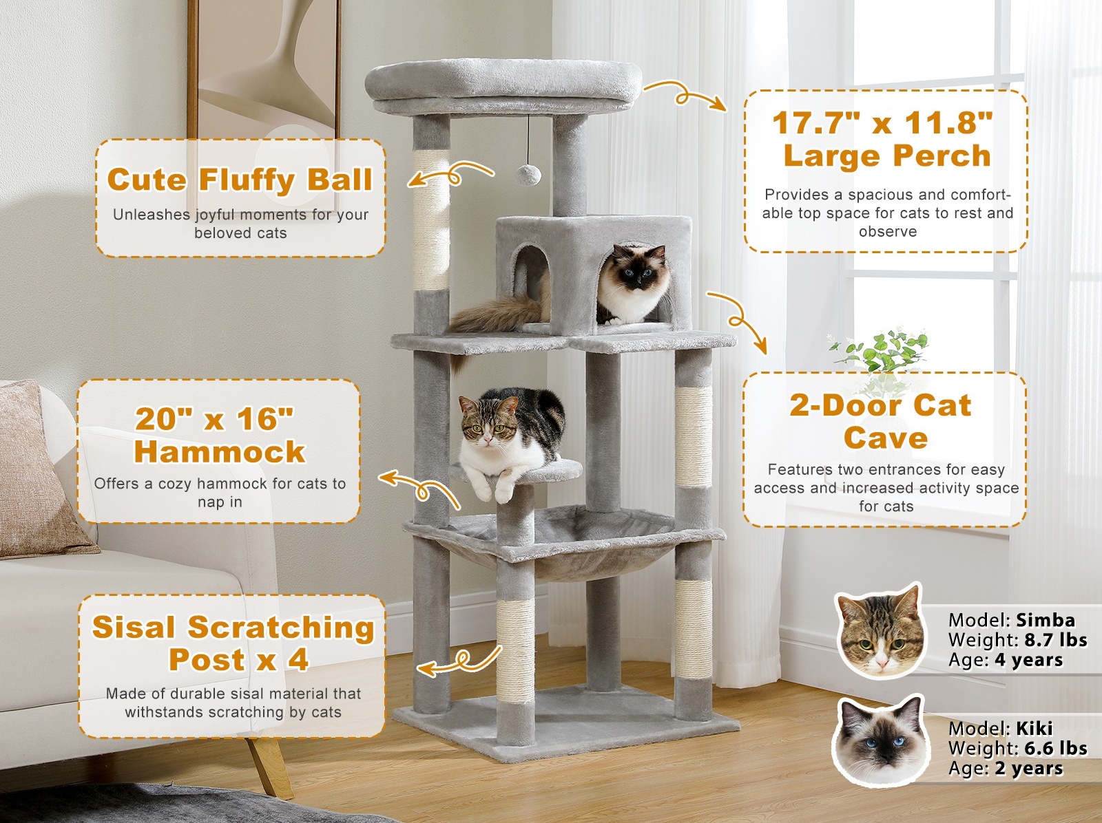 Cat trees for large cats walmart best sale