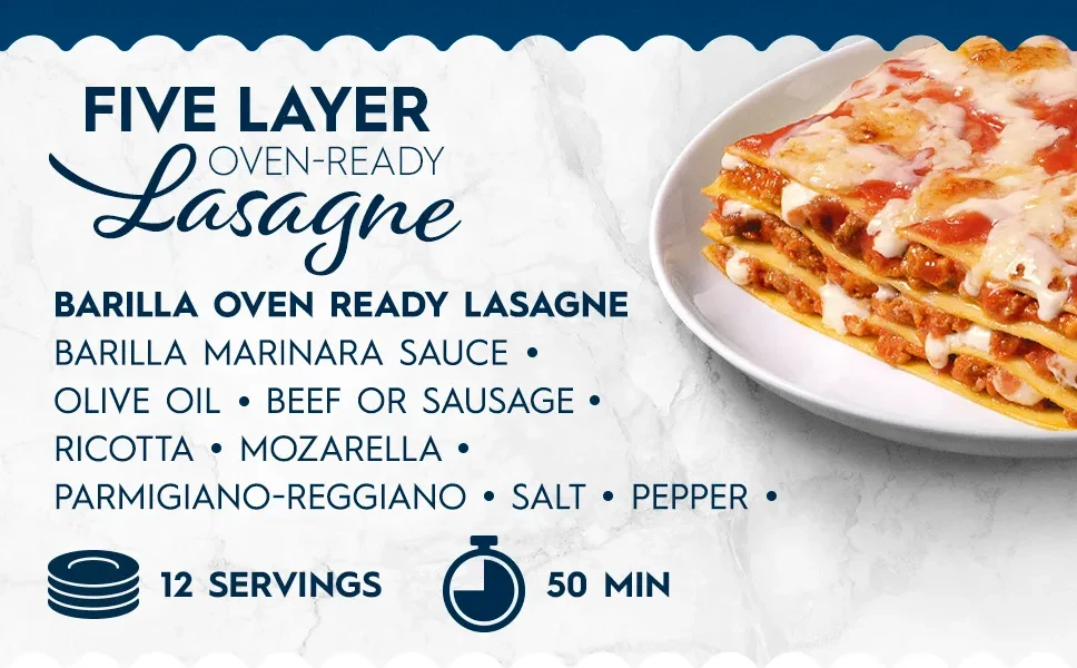 Barilla Classic Oven-Ready Lasagne Pasta, 9 oz Box 