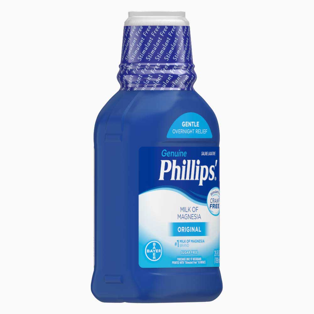  Phillips' Milk of Magnesia Liquid Laxative, Wild Cherry Flavor,  Stimulant & Cramp Free Relief of Occasional Constipation, #1 Milk of  Magnesia Brand 26 oz. : Health & Household