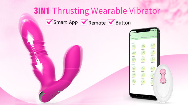 Fidech Thrusting Dildo Wearable Panties Vibrators With App ＆ Remote Control Vibrating Dildo 