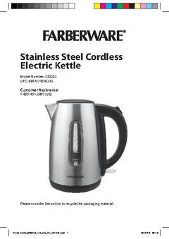 Farberware Stainless Steel 1.7 Liter Electric Tea Kettle, Silver