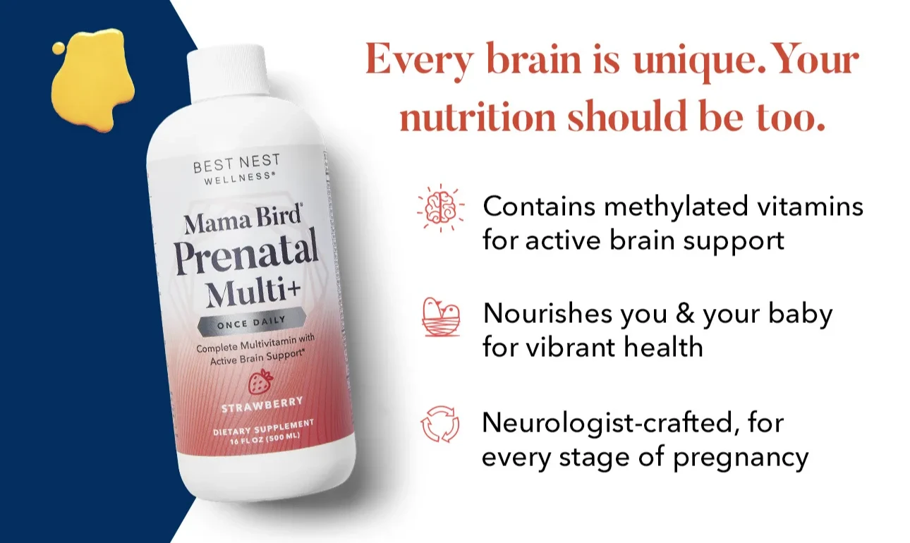 Best Nest Wellness Mama Bird Prenatal DHA Vitamin, Triglyceride Fish Oil,  Supports Baby's Brain & Ey…See more Best Nest Wellness Mama Bird Prenatal