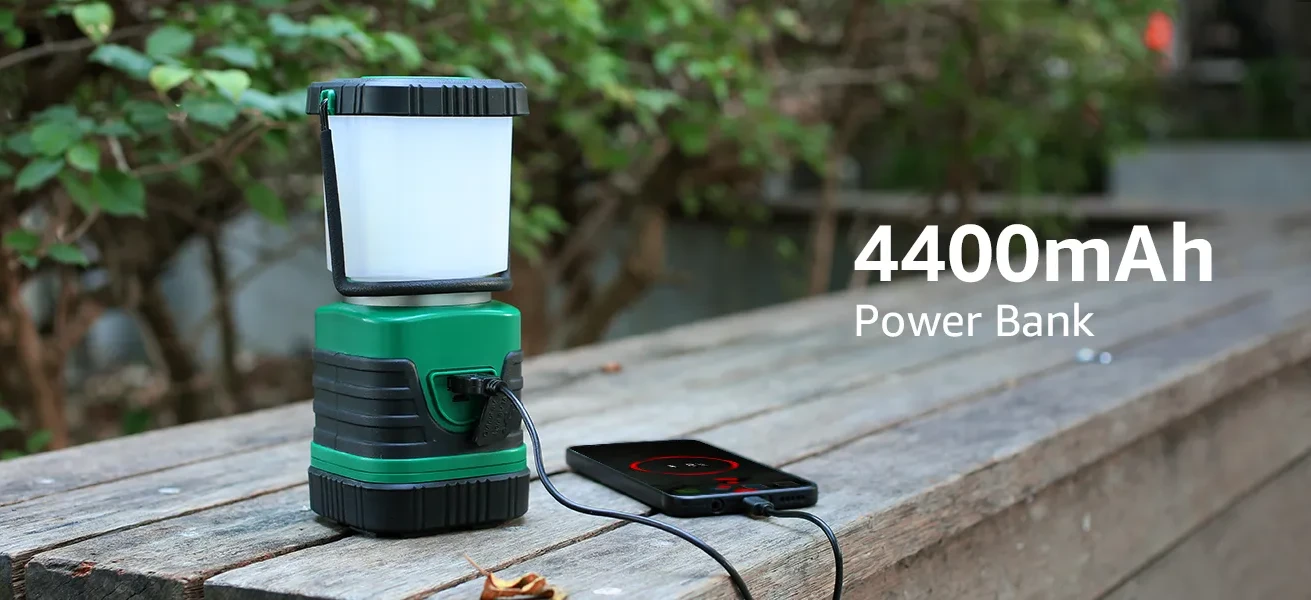 Camping Lantern Rechargeable, Lantern Flashlight LED with 800LM,6Light  Modes,3800mAh Power Bank, IPX4 Waterproof,Perfect for Camping Light  Hurricane,Emergency,Hiking,Outdoor,USB Cable Included