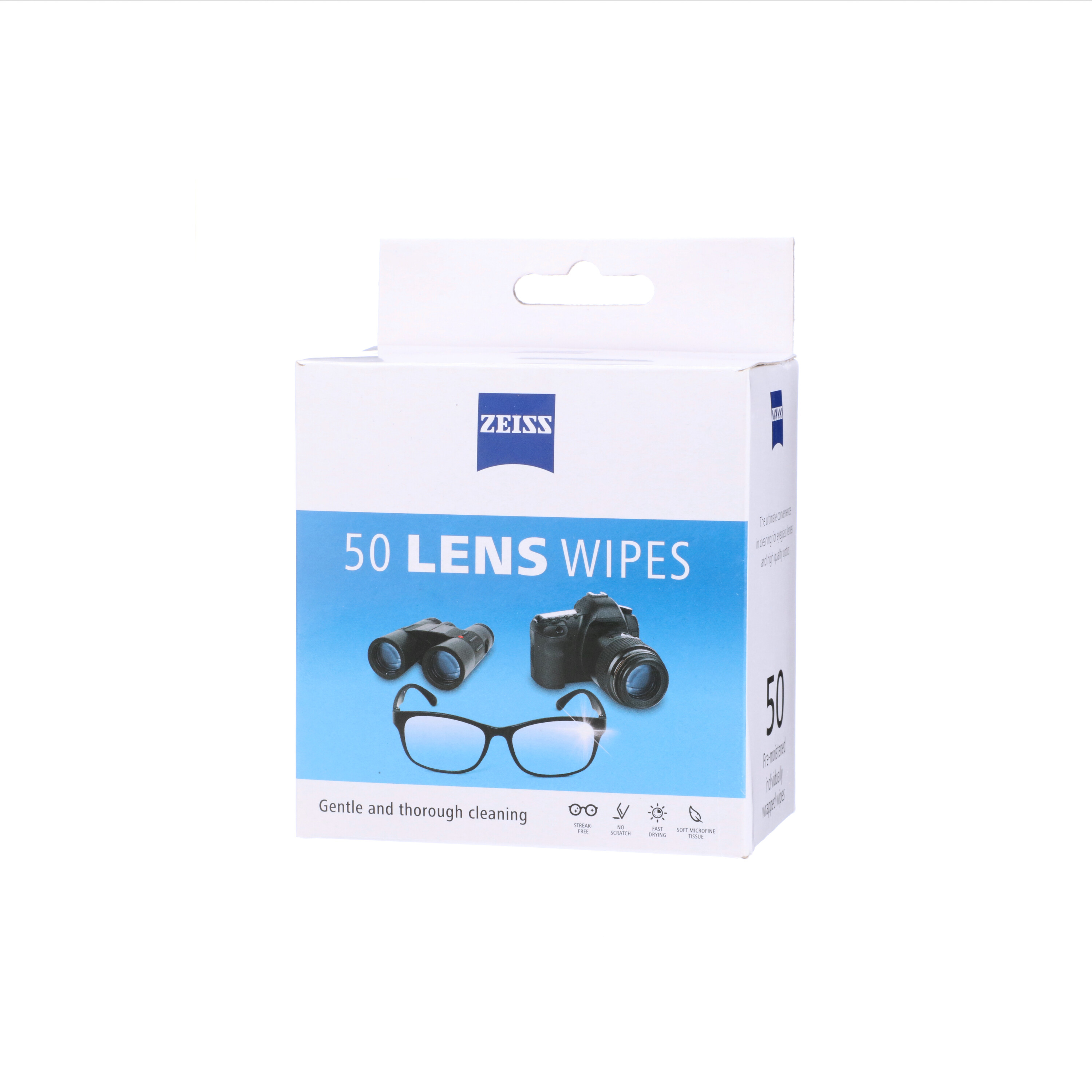ZEISS Gentle and Thorough Cleaning Eyeglass Lens Cleaner Wipes, 100 Count 