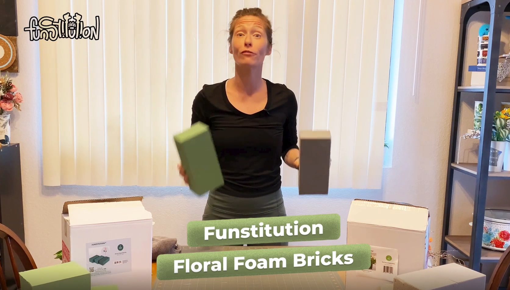 Efavormart Set of 3 Green Wet Foam Floral Bricks Styrofoam Blocks for Floral Arrangements