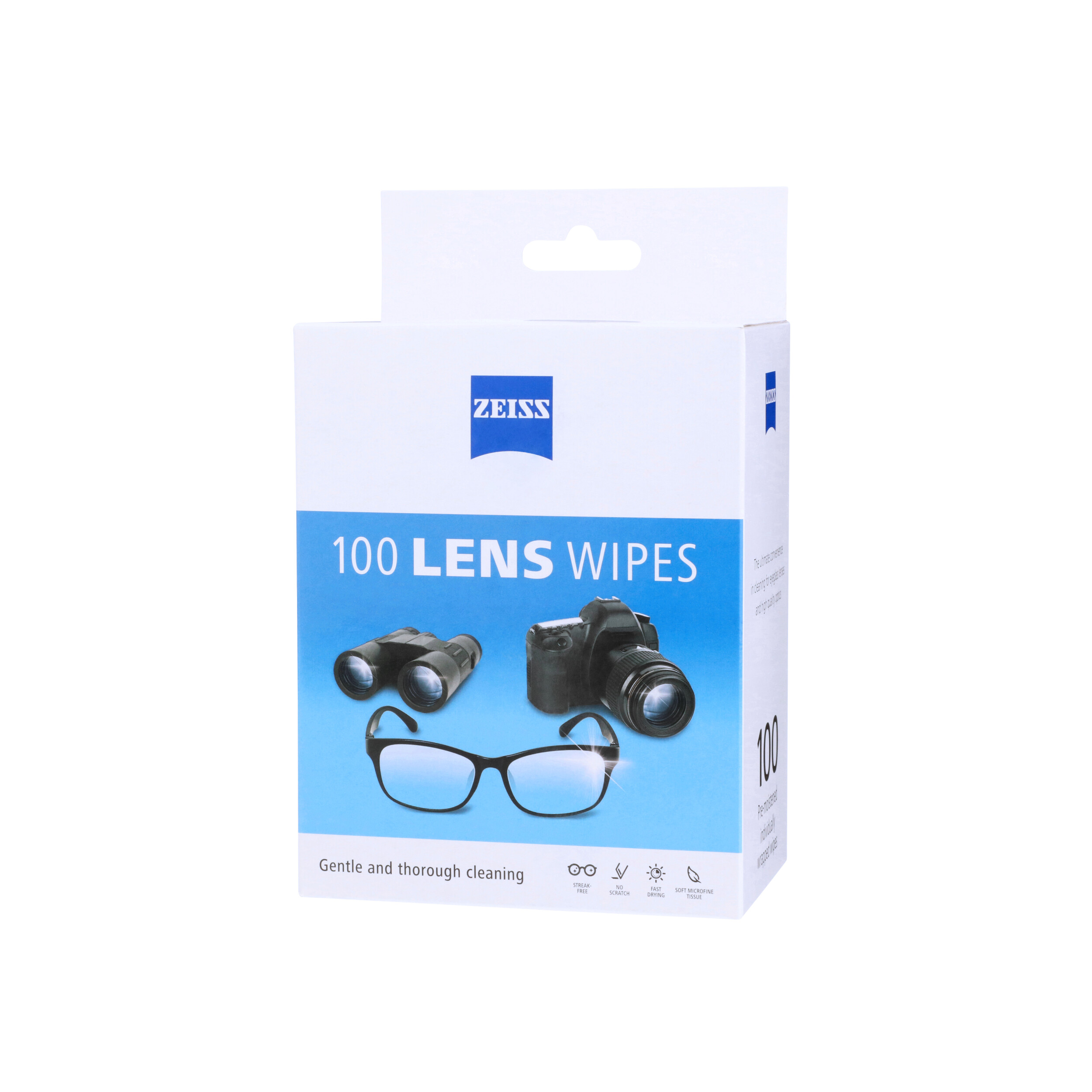 Zeiss Lens Wipes, Pre-Moistened Eye Glass Cleaner Wipes, 100 Count