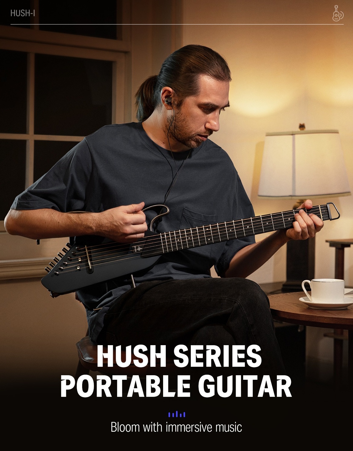  Donner HUSH-I Guitar For Travel - Portable Ultra-Light and  Quiet Performance Headless Acoustic-Electric Guitar, Mahogany Body with  Removable Frames, Gig Bag, and Accessories Natural : Musical Instruments