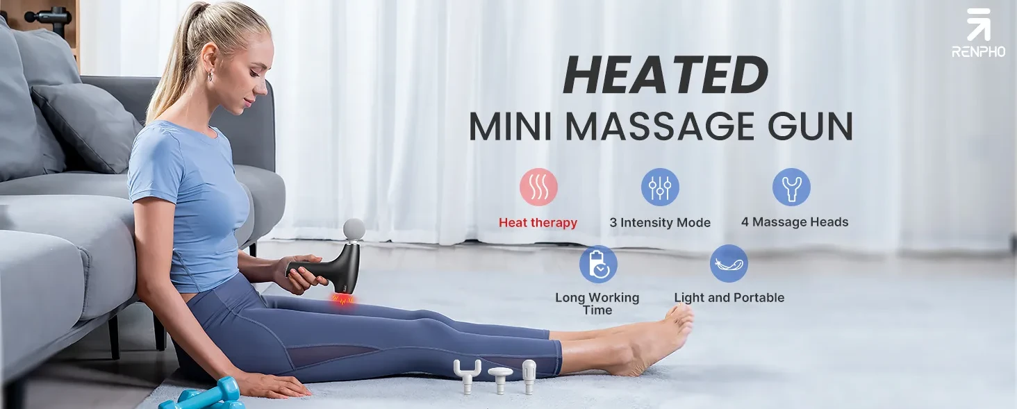 RENPHO Reach Massage Gun, Upgrade Extension Handle Percussion Massage  Gun Deep Tissue, Muscle Back Massagers Handheld for Pain Relief, Portable  Mini Massage Guns, Quiet, LED Gifts-FSA or HSA Eligible 69.99