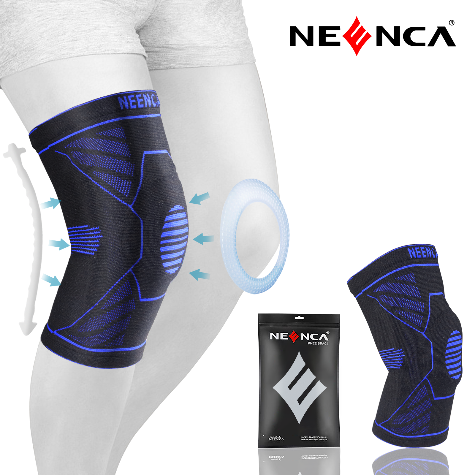 NEENCA Compression Knee Brace And Support Sleeve, Knee Support Knee ...