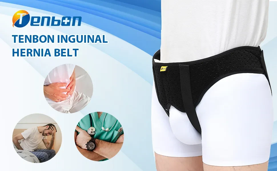 VELPEAU Hernia Belt Truss for Single/Double Inguinal or Sports Hernia  (Medium)