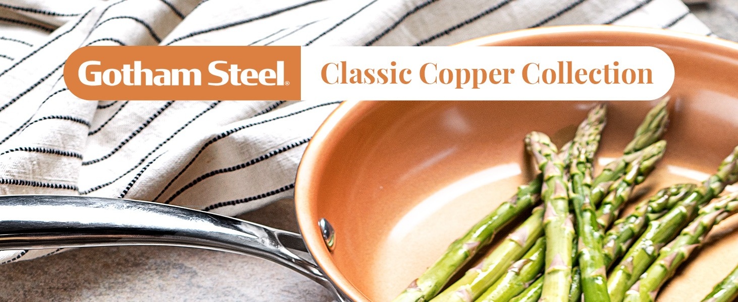 Gotham Steel Hammered Copper 20-Piece Ceramic Kitchen in a Box Aluminu –  Gotham Steel Direct