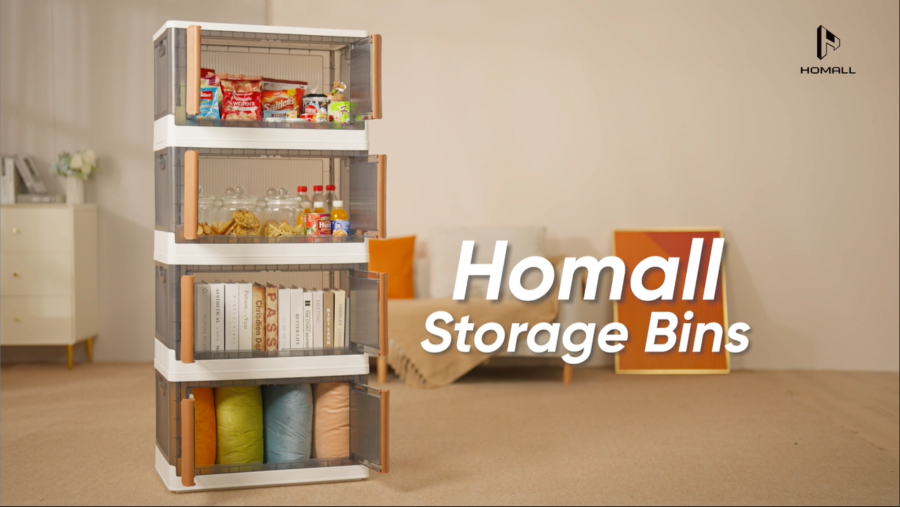 Homall Collapsible Storage Bins with Lids, 8.4 gal Folding Storage