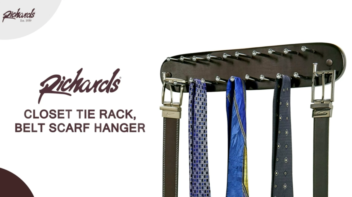 Richards Homewares Closet Accessories 21 Hook Tie Rack Scarf Hanger Belt (Colors Vary) - image 2 of 4