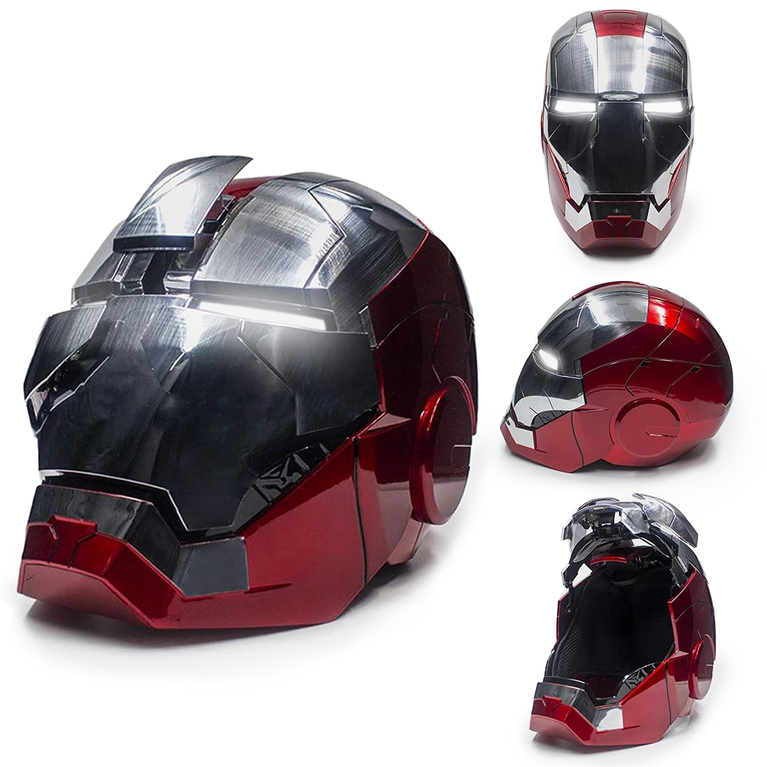 Marvel Iron Man Autoking 1/1 Mk5 Helmet Remote And Voice Control Iron Man  Automatic Helmet Mask With Led Light Figure For Boys