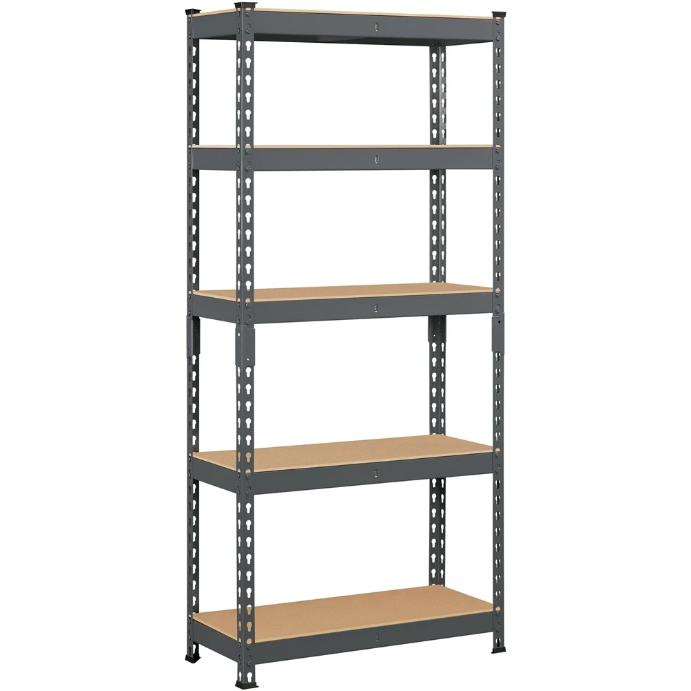 RACK5S - Stainless Steel Storage Rack with 5 Shelves and Adjustable Feet -  Parry