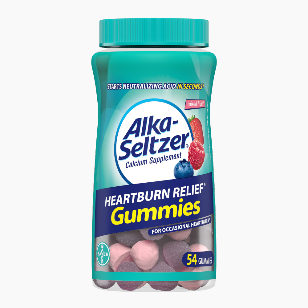 Alka-Seltzer Heartburn Relief Gummies Mixed Fruit, 54 Count - Walmart.com