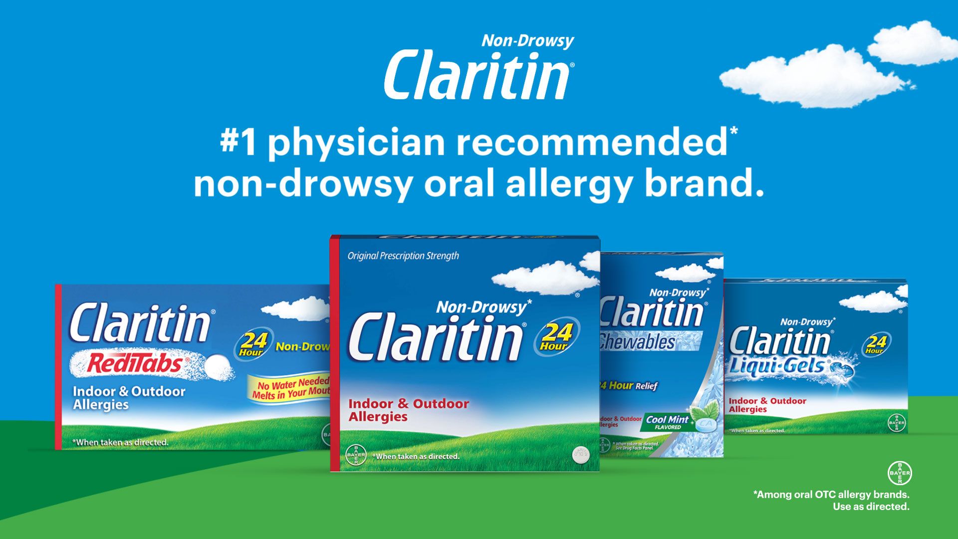 Claritin RediTabs 24Hr Non-Drowsy Allergy Medicine, Loratadine 10mg ...