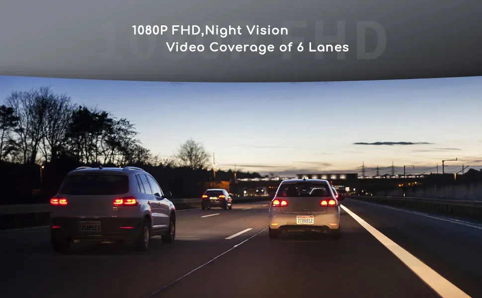 COOAU 1080p FHD Dash Cam, Smart Dash Camera for Cars , 360 Degree Rotation, Mini Car Camera Recorder Wif Infrared Night Vision, Supercapacitor, G-Sens