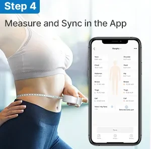 RENPHO Smart Tape Measure Body with App - RENPHO Bluetooth Measuring Tapes for Body Measuring, Weight Loss, Muscle Gain, Fitness Bodybu