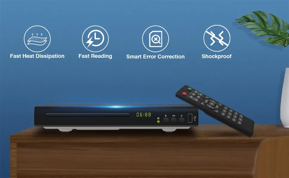 Blu Ray Player for TV 1080P Blue Ray DVD Players with Remote 