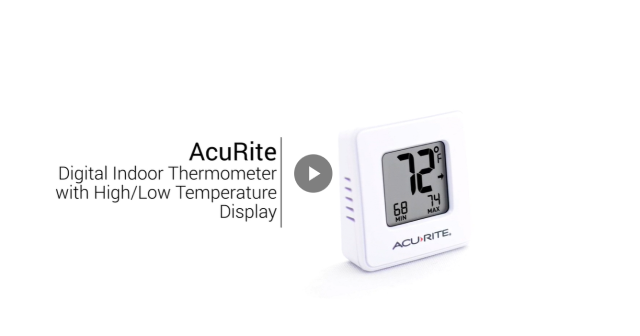 Acurite Digital Indoor Thermometer, White