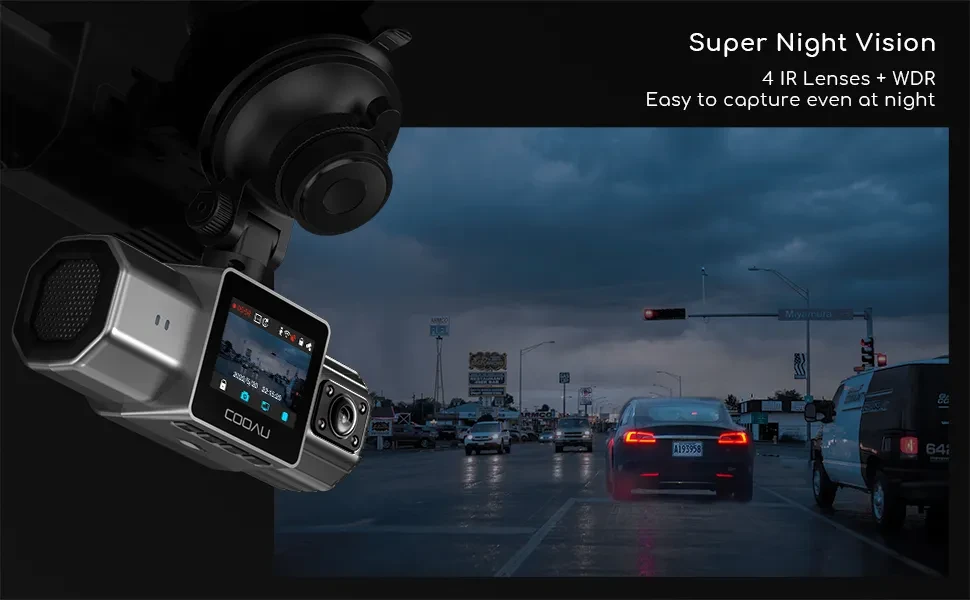  Nexar One 4K Connected Dual Dash Cam - Front and Interior  Facing with Live Alerts and Remote Streaming - with WiFi Bluetooth and  Parking Mode 64 GB (Road-View + Cabin-View) For