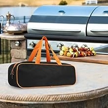 [KAZMI] Blackstone Round Portable Griddle Grill Camping Cooking with Carry  Bag