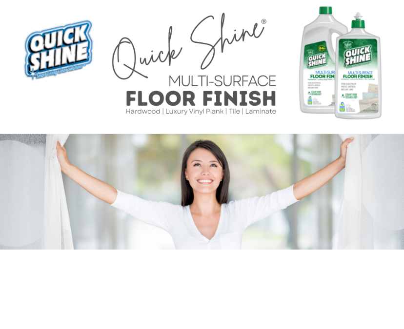 Quick Shine Multi Surface Deep Floor Cleaner and Wax Remover 27oz, 6pk | Removes Wax Build-Up, Revitalizes Floors & Cleans Grout | Use on Hardwood