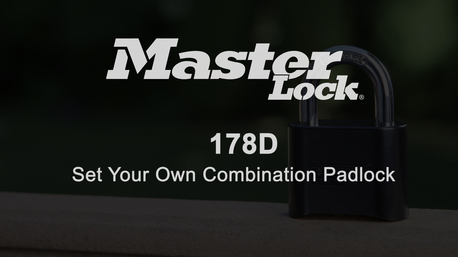Black for sale online Master Lock 178D Set Your Own Combination Lock 