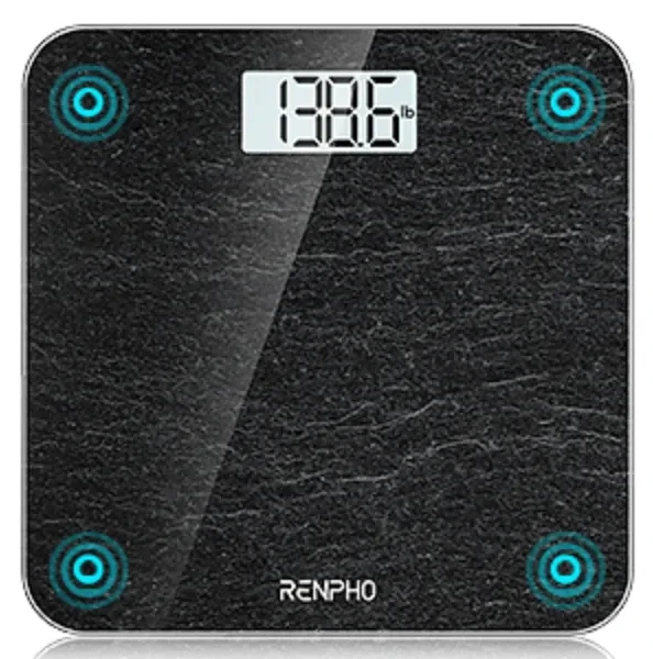 RENPHO Highly Accurate Digital Body Weight Scale, 400 lb, Marble 