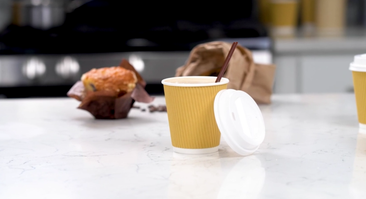 Comfy Package 12 Oz White Paper Cups Disposable Coffee Cups To Go Cups,  100-Pack
