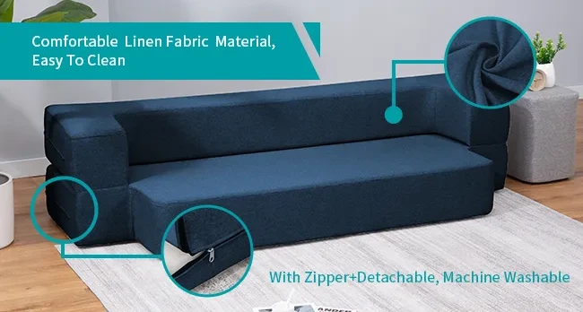 BALUS Folding Sofa Bed, Convertible Sleeper Sofa Bed Queen,Floor Couch  Bed,Futon Sofa Bed Memory Foam Mattress,Floor Sofa Bed Twin for Living