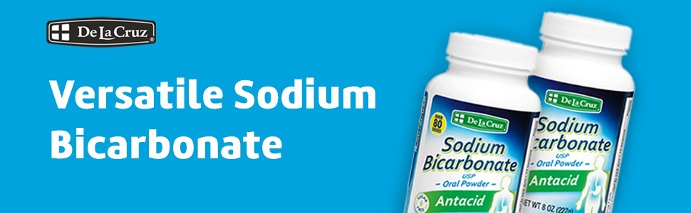 De La Cruz® Pure Sodium Bicarbonate Antacid Powder USP Grade 4 OZ. (113g)