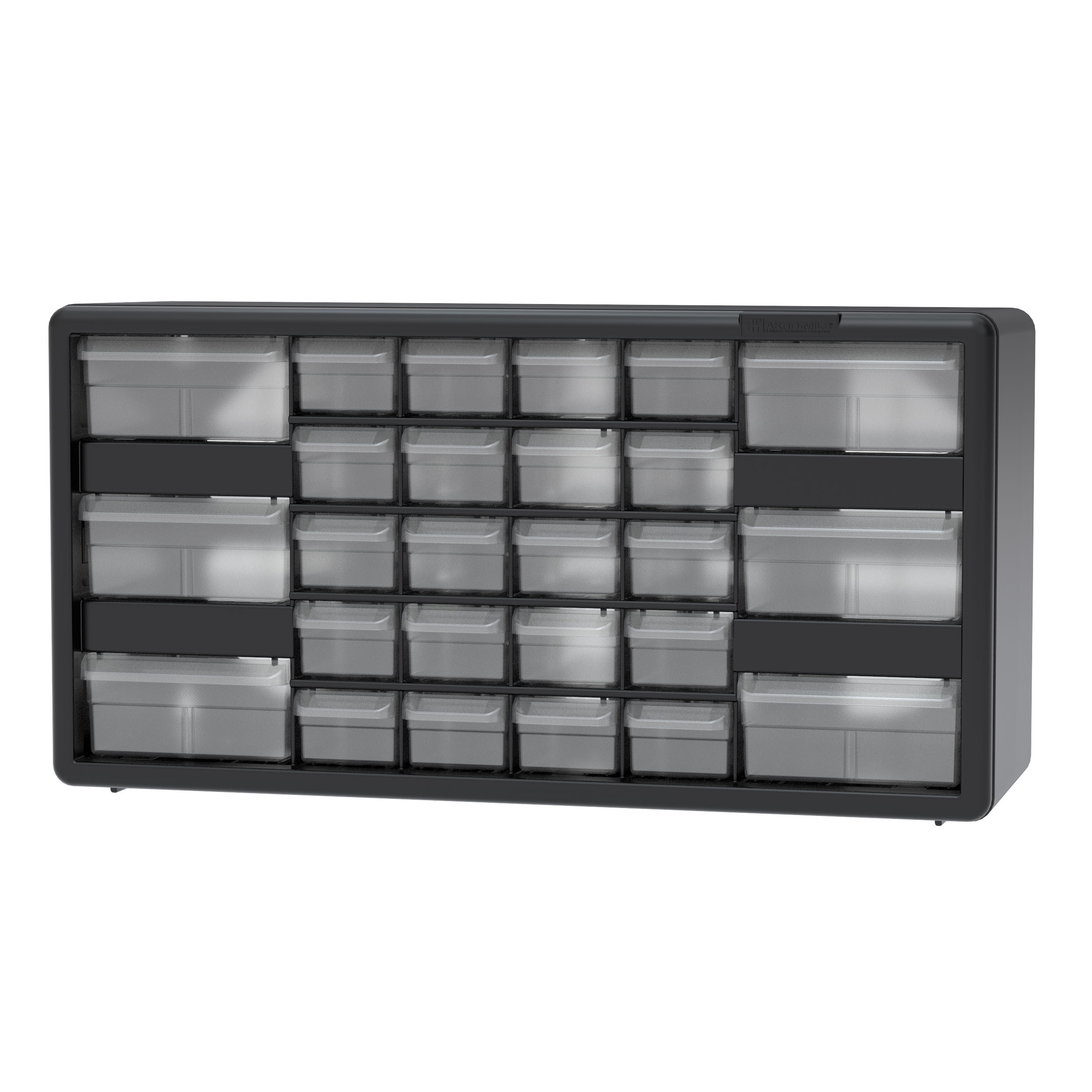 Akro Mils 16 Drawer Plastic Storage Cabinet 8.5 x 6.4 BlackClear - Office  Depot
