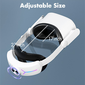 Head Strap with 8000mAh Battery Pack for Meta/Oculus Quest 2, Adjustable  Elite Strap Replacement for Enhanced Support, Fast Charging, Lightweight  Comfort Design for VR Headset Accessories (White) 