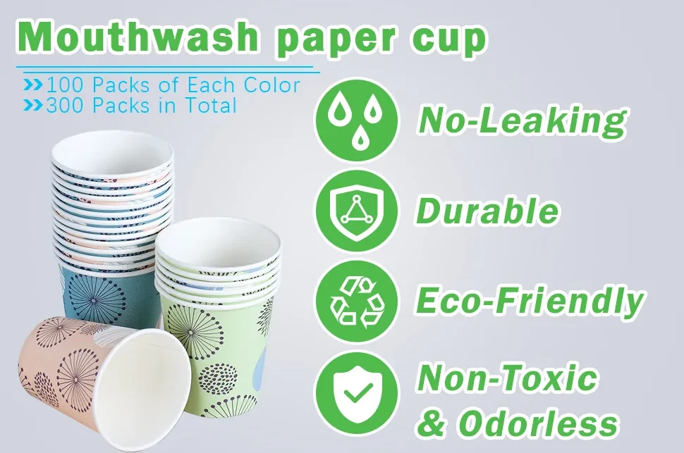 Hssugi Paper 3oz Bathroom Cups, Disposable Mouthwash Paper Cups 100 Count,  Blue Small Cup for Mouthw…See more Hssugi Paper 3oz Bathroom Cups