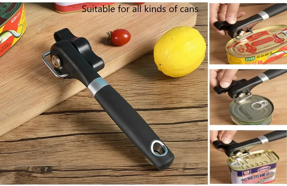 Bellemain- Safe Cut Stainless Steel Ergonomic Can Opener, Manual, Smooth  Edge Perfect For Home Chefs and Restauraunts