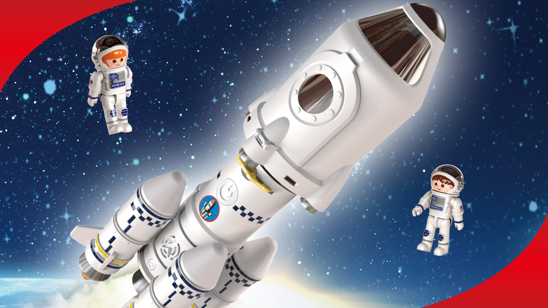 BLOONSY Rocket Ship Toys for Kids | Space Shuttle Toys Model with Astronaut  Figure | Space Toys for Kids 3 5 8 10 Years Old
