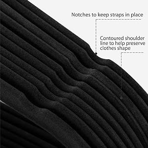 ZenStyle 100 Pack Ultra Thin Velvet Hangers - Non Slip Black Clothes Suit  Hangers, 360 Degree Swivel Hook, Velvet Flocked Surface