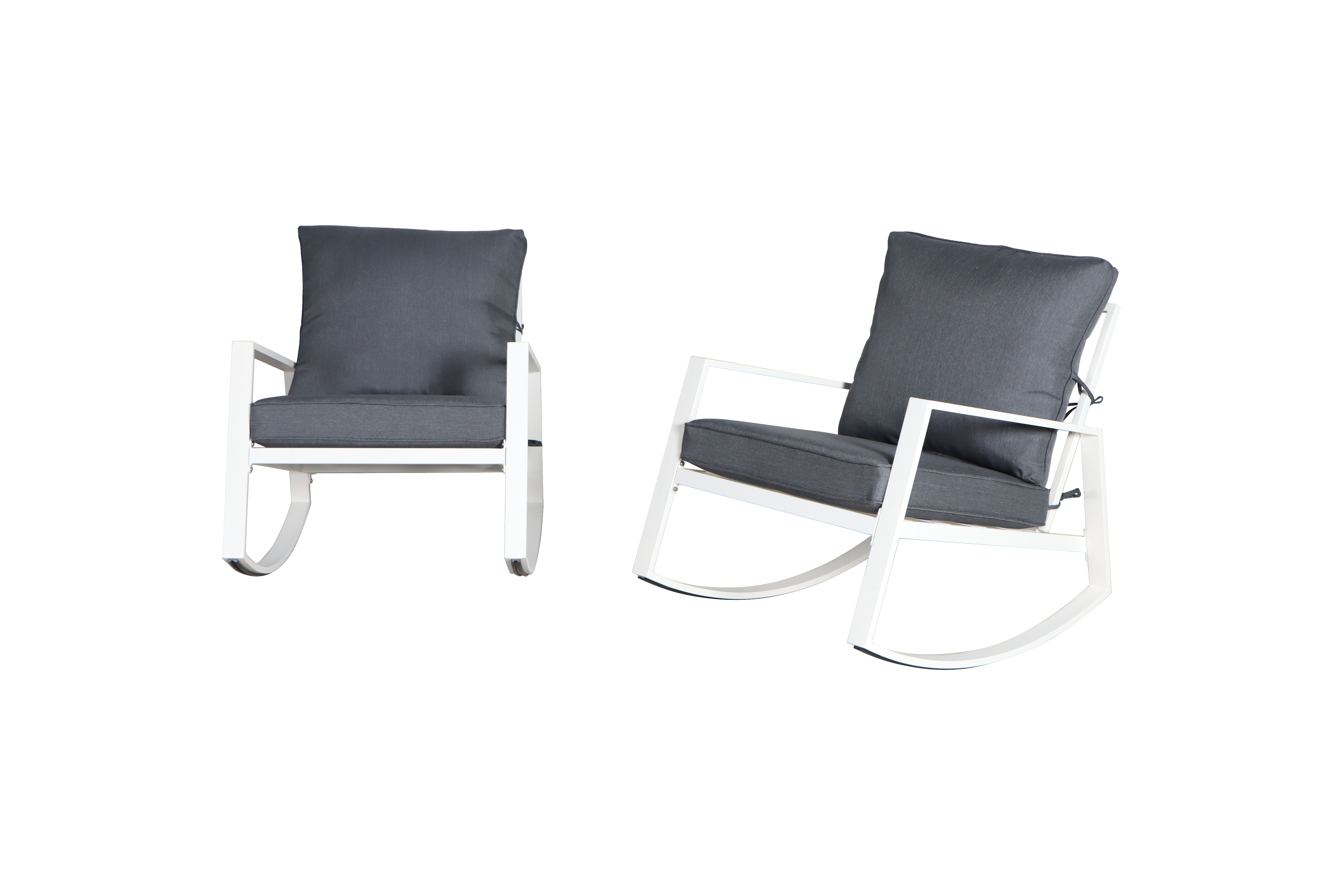 Mainstay Asher Springs 2 Piece Outdoor Rocker Set White Frame