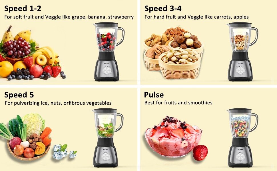  Ganiza Smoothie Blender, Blender for Shakes and Smoothies,  15-Piece Personal Blender and Grinder Combo for Kitchen, Smoothies Maker  with 4 BPA-Free Portable Blender Cup, Nutritious Recipe, MAX 900W: Home &  Kitchen