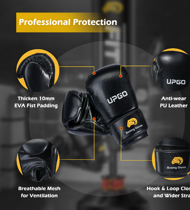 UPGO Freestanding Punching Bag 71-215lbs with Boxing Gloves
