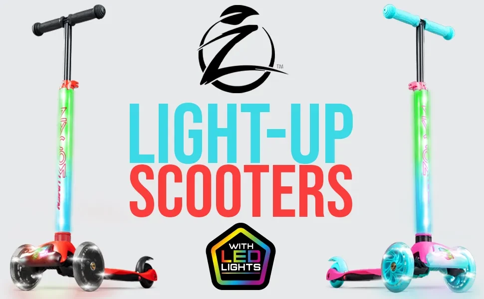 Zycom Zipper 3 Wheeled Lumen LED Light-up Kids Scooter 