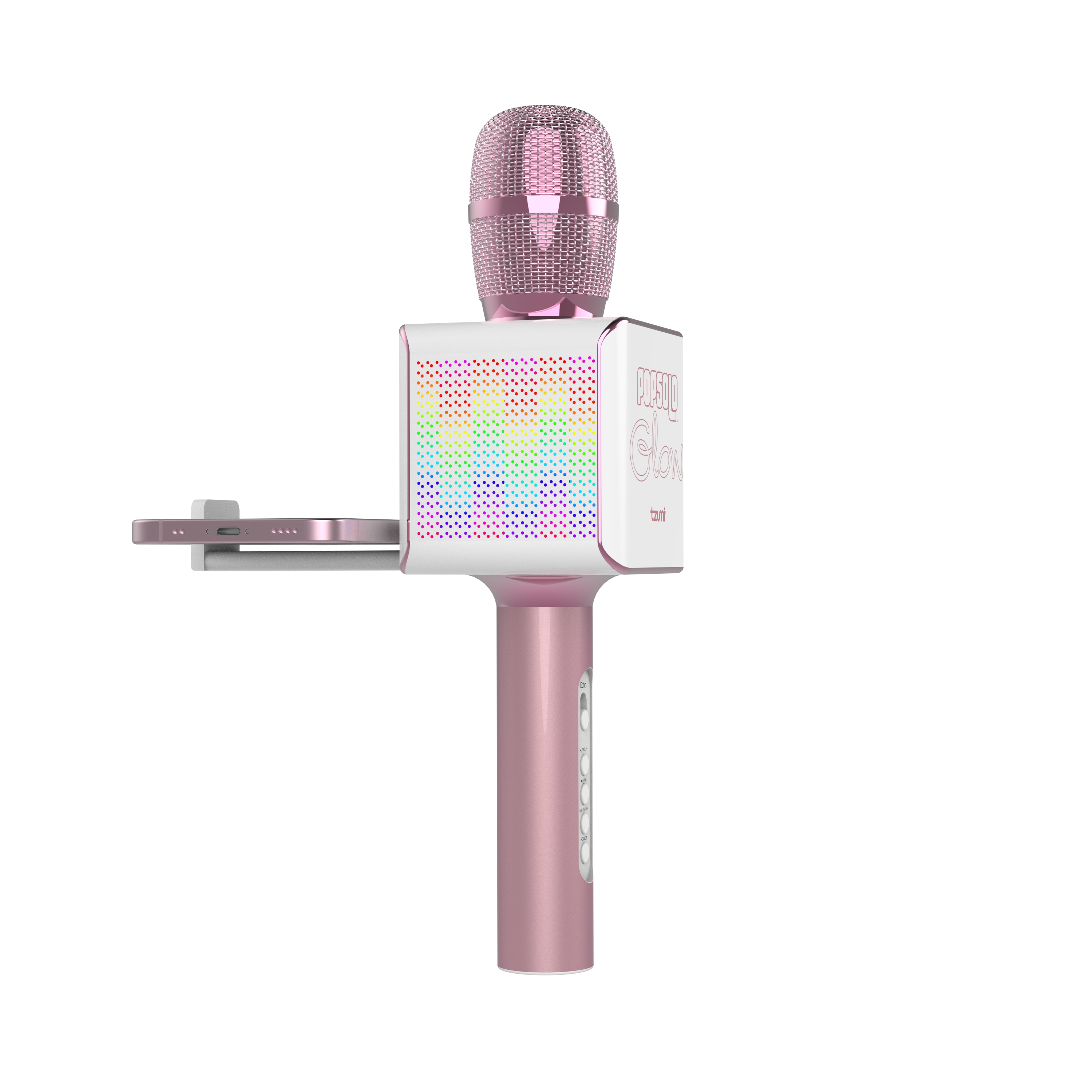 Pop Solo Glow Rechargeable Bluetooth Karaoke Microphone and