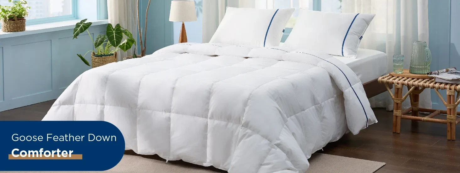 Bedsure Goose Down Comforter King Size, 60 Oz All Season Fluffy Goose  Feathers Down Duvet Insert 106x90 Inches, w/ 8 Corner Tabs Machine Washable  