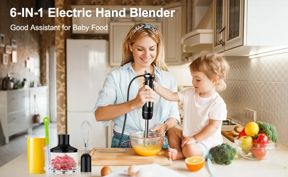 SKYXIU Immersion Electric Hand Blender,Stainless Steel Stick Blender,Usb  Charging Wireless Mini Mixer with Variable Speeds, Egg  Whisk,Smoothies,Sauces