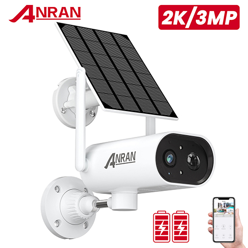ANRAN 2K 3MP Cámara Vigilancia WiFi Exterior con Vista de 360