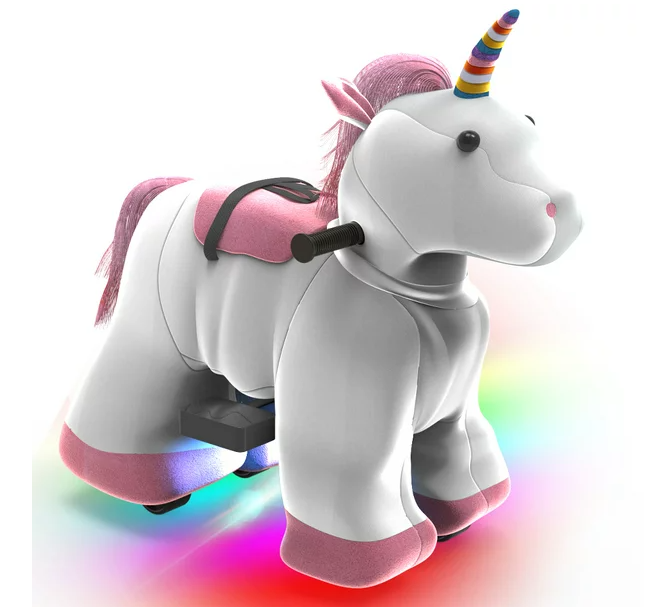 Rechargeable 6V/7A Plush Animal Ride On Toy for Kids (3 ~ 7 Years Old) With Safety Belt Unicorn - image 2 of 6